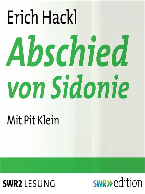 Title details for Abschied von Sidonie by Erich Hackl - Available